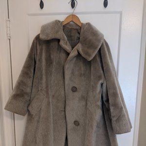 Vintage Faux-Fur Swing Coat